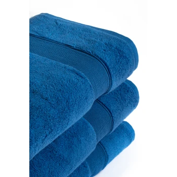 Komplet 3 Grubych Ręczników 50x90 cm Niebieski