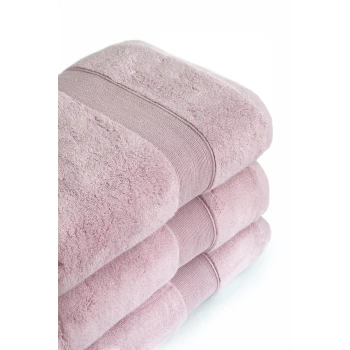 Różowy Komplet 3 Grubych Ręczników 50x90 cm