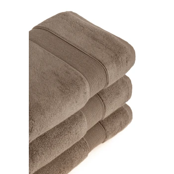 Komplet 3 Grubych Ręczników 50x90 cm Taupe
